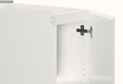 White Satin Kitchen Floor Cabinet 450mm