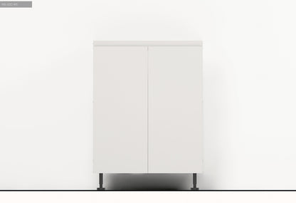 White Satin Kitchen Floor Cabinet 600mm