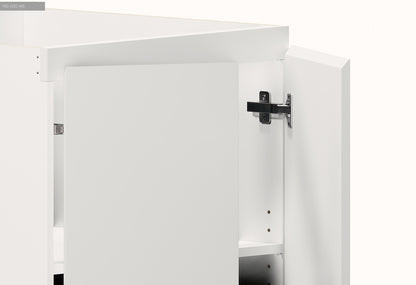 White Satin Kitchen Floor Cabinet 600mm