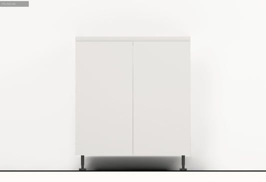 White Satin Kitchen Floor Cabinet 700mm