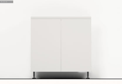 White Satin Kitchen Floor Cabinet 800mm