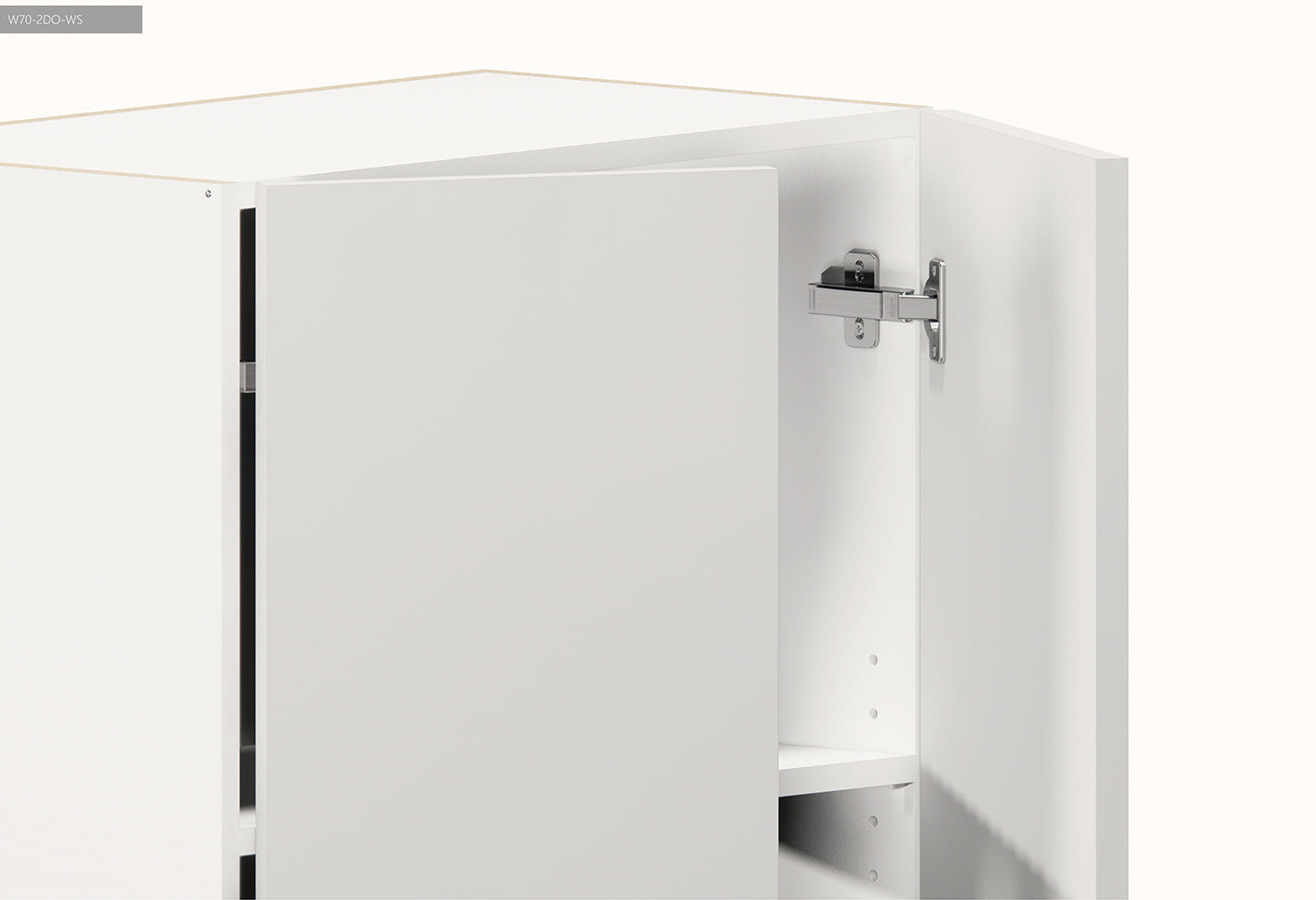 White Satin Kitchen Wall Cabinet 700mm