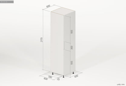 Finger Pull 1 door Pantry 600mm