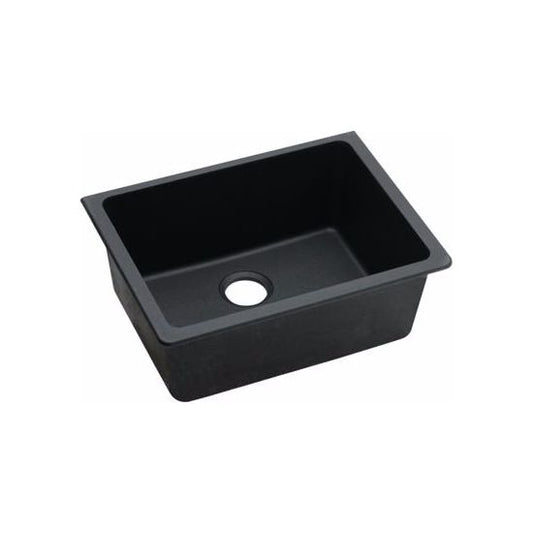 635*470*241mm Black/White Granite Quartz Stone Undermount Sink Single Bowl